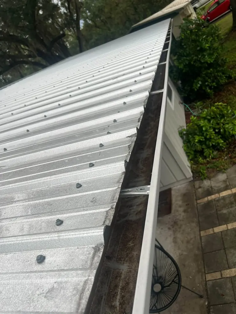 Gutter and roof edge at a home we cleaned